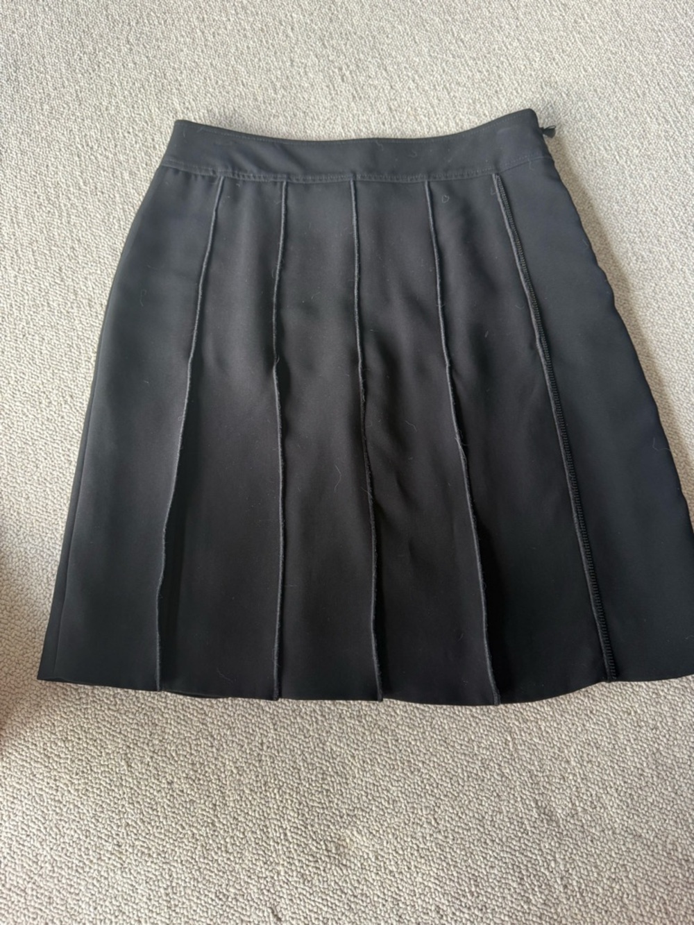 Per Se Classic Black Pleated Women's Skirt